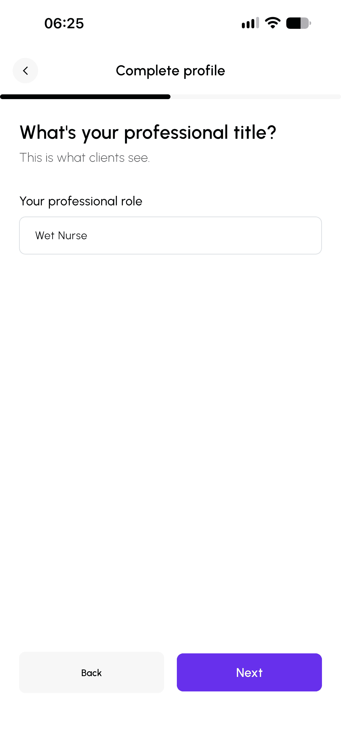 Freelancer profile creation step 3