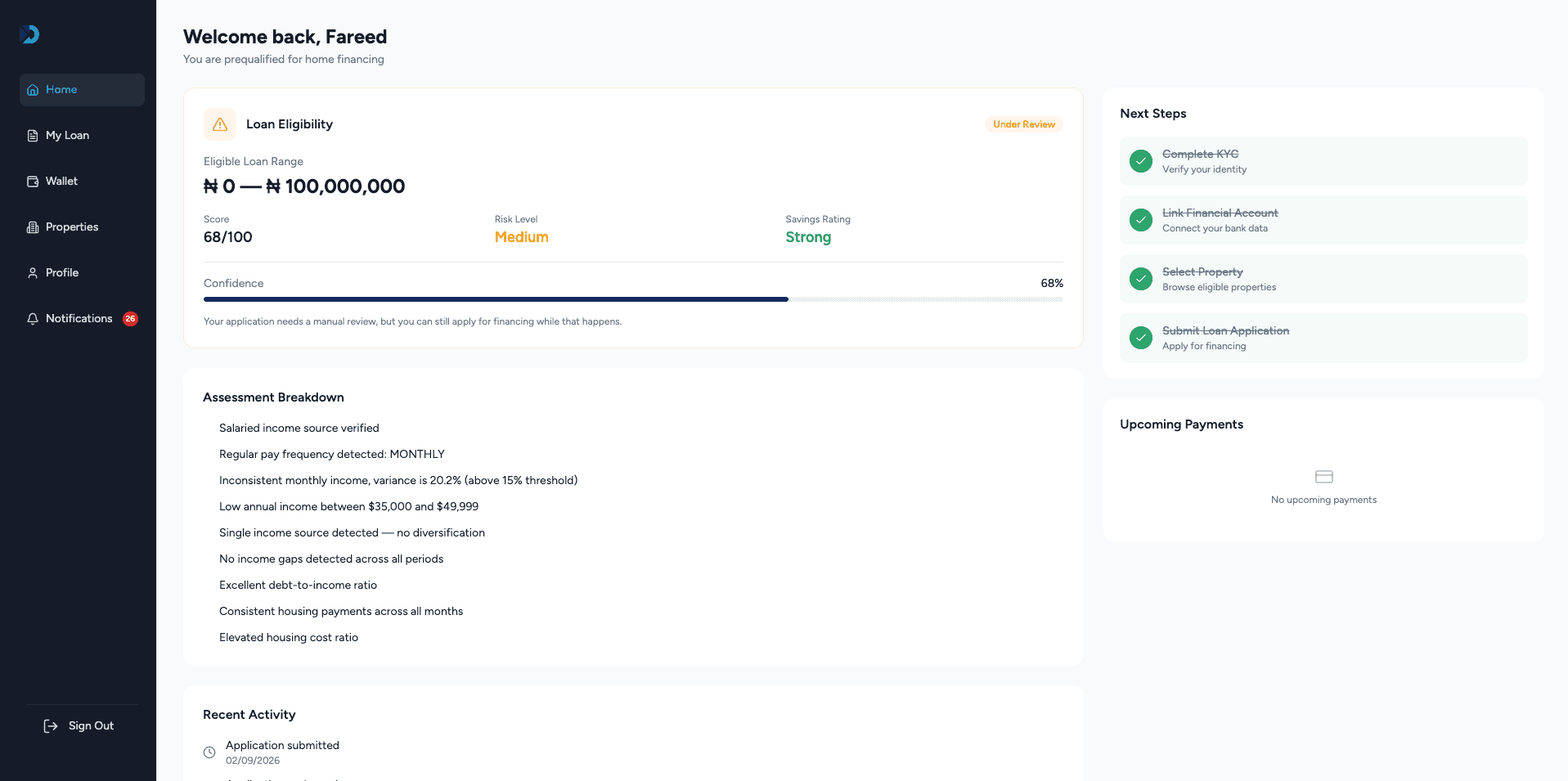 DiasGrid customer app dashboard