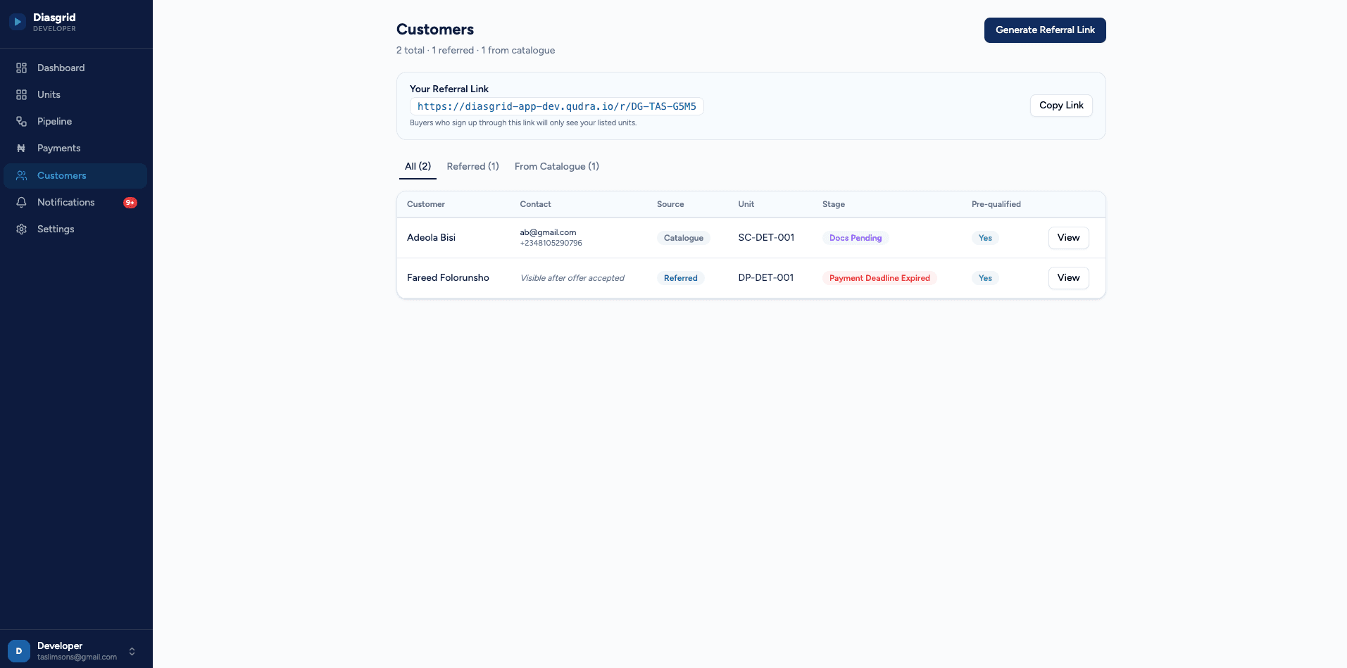 DiasGrid customer applications